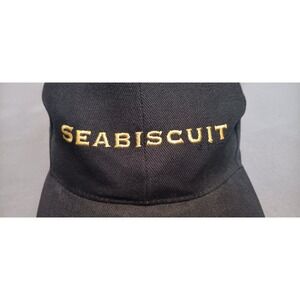 mens Seabiscuit promo hat Black Baseball Cap Embroidered keeneland horse racing